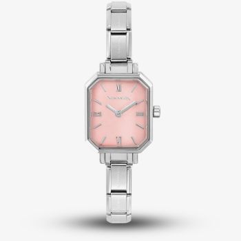 Nomination Paris Stainless Steel &amp; Pink Octagonal Dial Watch 076037/033