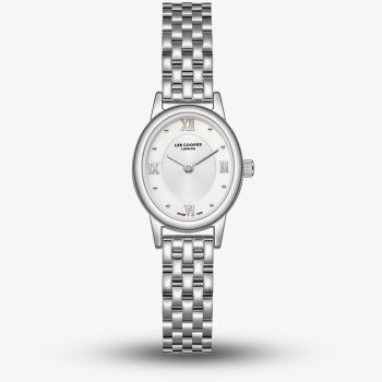 Lee Cooper Ladies White Mother of Pearl Dial Oval Bracelet Watch LC08461.320