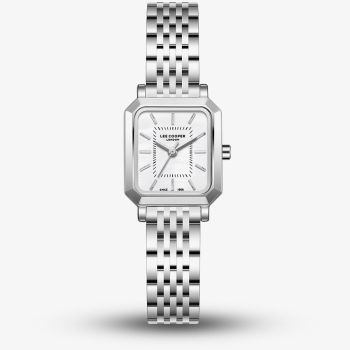 Lee Cooper Ladies White Mother of Pearl Rectangle Dial Bracelet Watch LC08203.320