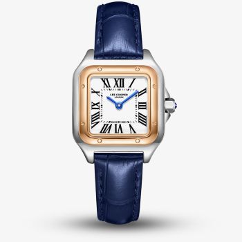 Lee Cooper Ladies White Square Dial Blue Leather Strap Watch LC08191.539