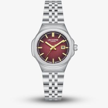 Lee Cooper Ladies Red Dial Bracelet Watch LC08394.380