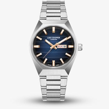 Lee Cooper Mens Blue Dial Day/Date Bracelet Watch LC08363.391