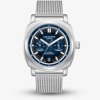 Lee Cooper Mens Blue Dial Mesh Bracelet Watch LC08377.399