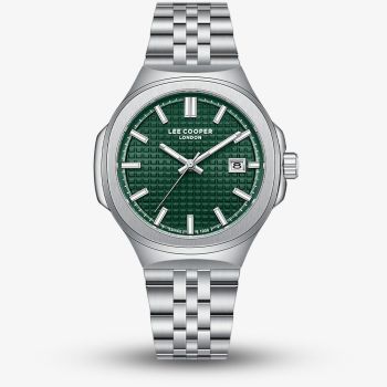 Lee Cooper Mens Green Dial Bracelet Watch LC08395.370