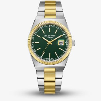 Lee Cooper Mens Green Dial Two Tone Bracelet Watch LC08374.270