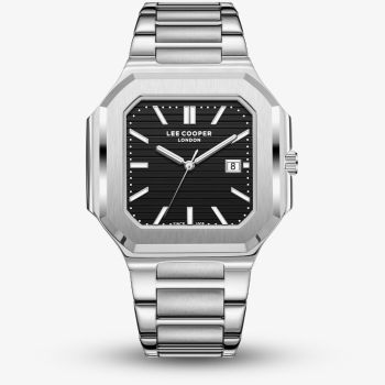 Lee Cooper Mens Black Square Dial Bracelet Watch LC08269.360