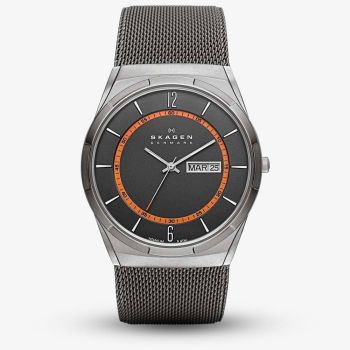 Skagen Mens SKW6608 Holst Chronograph Charcoal Steel Mesh Watch