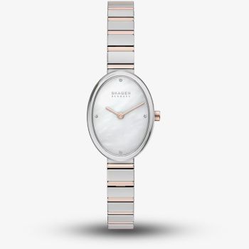 Skagen Ladies Anita oval Two-Hand Two-Tone Bracelet Watch SKW3184