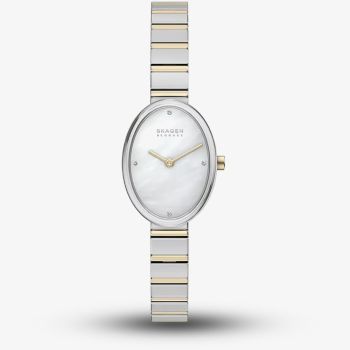 Skagen Ladies Anita Oval Two-Hand Two-Tone Bracelet Watch SKW3198