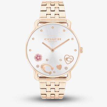 Coach Ladies Elliot Motif Dial Rose Gold Tone Watch 14504285