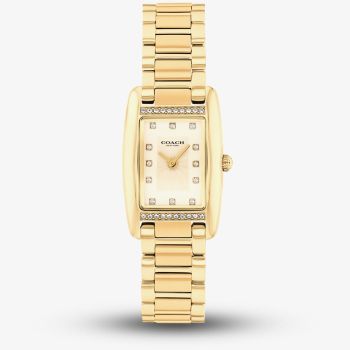 Coach Ladies Reese Crystal Dial Gold Tone Watch 14504588