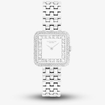 Coach Ladies Cass Crystal Dial Silver Bracelet Watch 14504558