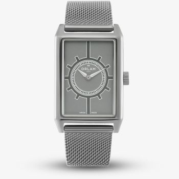 Orlam Mens Era Grey Rectangle Dial Mesh Bracelet Watch ORDGMEP007