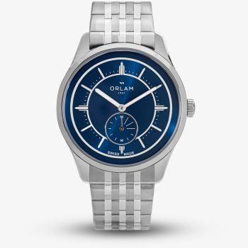 Orlam Mens Echo Blue Dial Silver Bracelet Watch ORSSBEC004