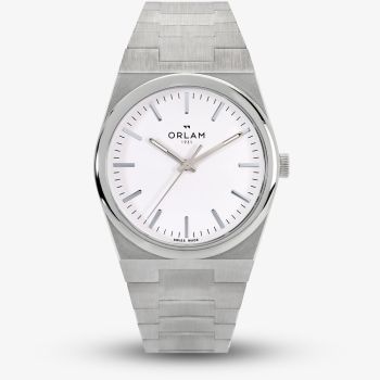 Orlam Mens Elan White Dial Silver Bracelet Watch ORSSBEL004