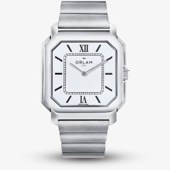 Orlam Mens Heritage White Square Dial Silver Bracelet Watch ORSSBHE004