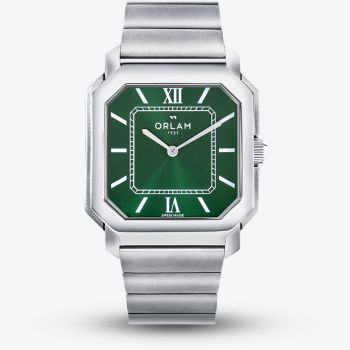 Orlam Mens Heritage Green Octagon Dial Bracelet Watch ORSSBHE007