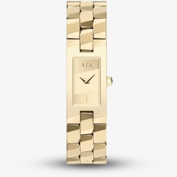 Armani Exchange Ladies Aria Gold Tone Bracelet Watch AX4701