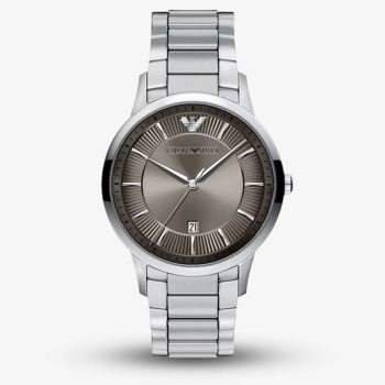 Emporio Armani Mens Archetipo Grey Dial Bracelet Watch AR11825