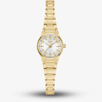 BOSS Ladies Candor Gracey Golden Silver Dial Bracelet Watch 1502863