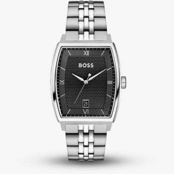 BOSS Mens Principle Arc Black Dial Bracelet Watch 1514353
