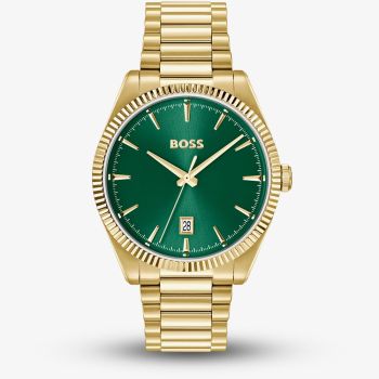 BOSS Mens Cheswick Golden Green Dial Bracelet Watch 1514355