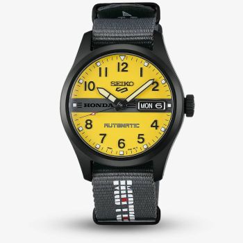 Seiko Mens Limited Edition 5 Sports x Honda Motocompo Fabric Strap Watch HDB010K1
