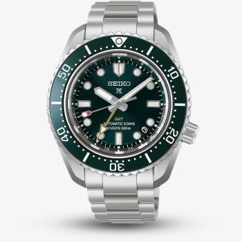 Seiko Mens Prospex Diver 1968 Heritage GMT Green Dial Watch HBC001J1