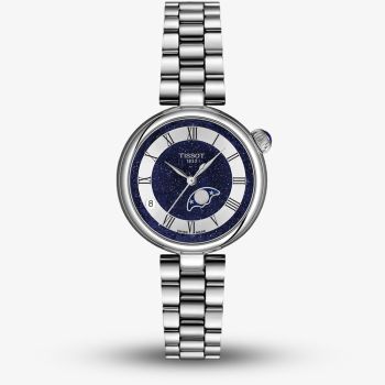 Tissot Ladies Desir Blue Moonphase Dial Stainless Steel Bracelet Watch T152.223.11.493.00