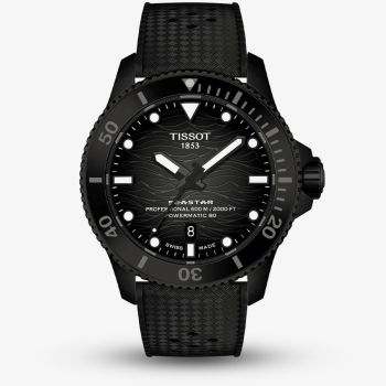 Tissot Mens Seastar 2000 44mm Black Rubber Strap Watch T120.907.37.051.00