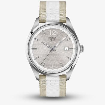 Tissot Mens PR100 Cycling Grey Dial Two Colour Fabric Strap Watch T150.410.17.037.00