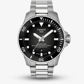 Tissot Mens Seastar 2000 44mm Black Dial Bracelet Watch T120.907.11.051.00
