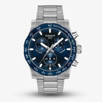 Tissot Mens SuperSport Blue Chronograph Dial Stainless Steel Bracelet Watch T125.417.11.041.00