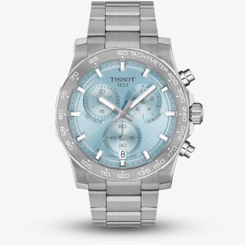 Tissot Mens SuperSport Ice Blue Chronograph Dial Stainless Steel Bracelet Watch T125.417.11.351.00