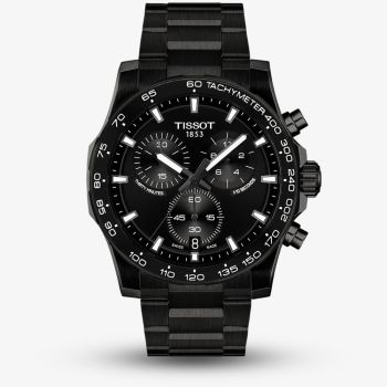 Tissot  Mens SuperSport Black Chronograph Dial Stainless Steel Bracelet Watch T125.417.33.051.00