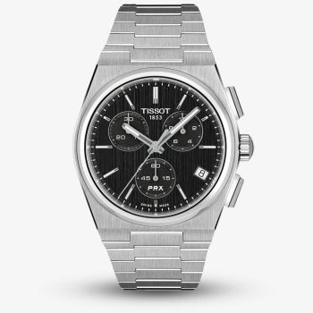 Tissot Mens PRX Black Chronograph Dial Bracelet Watch T137.417.11.051.00