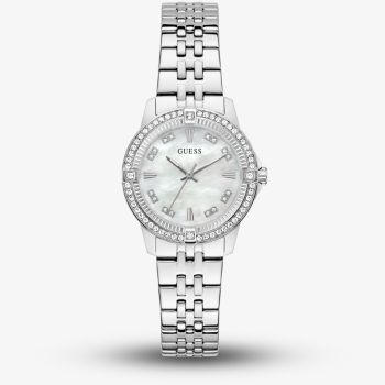 Guess Ladies Colette Silver Crystal Bracelet Watch GW1027L1
