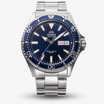 Orient Mens Mako III Diver Blue Dial Bracelet Watch RA-AA0002L