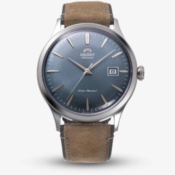 Orient Mens Bambino Blue Dial Leather Strap Watch RA-AC0P03L