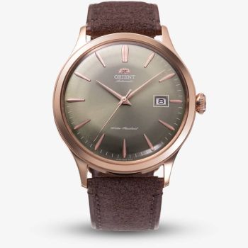 Orient Mens Bambino Brown Dial Leather Strap Watch RA-AC0P04Y