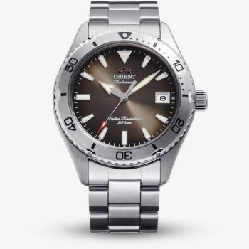 Orient Mens Mako 40 Brown Dial Bracelet Watch RA-AC0Q15Y
