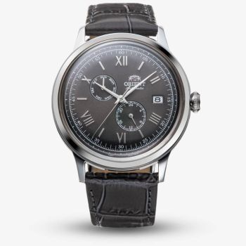 Orient  Mens Classic Bambino Grey Dial Leather Strap Watch RA-AK0704N