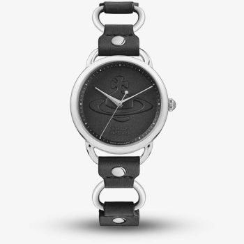 Vivienne Westwood Ladies Carnaby Black Dial Watch VV163BKSL