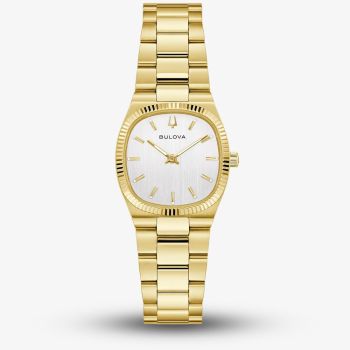 Bulova Ladies Super Seville Mini Gold Tone Bracelet Watch 97L189