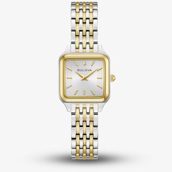 Bulova Ladies Sutton Square Two Colour Bracelet Watch 98L330