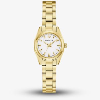Bulova Ladies Surveyor Gold Tone Bracelet Watch 97L190