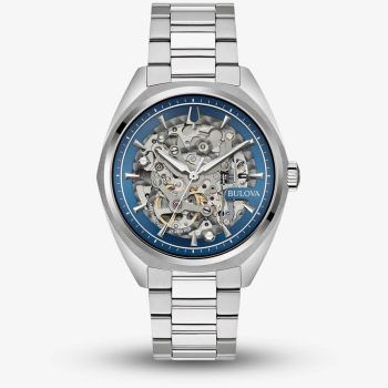 Bulova Surveyor Black Skeleton Watch 96A293