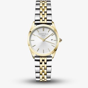 ROSEFIELD Ladies Ace XS White Dial Two Tone Bracelet Watch ASDSSG-A16