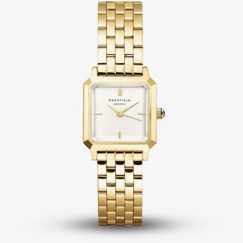ROSEFIELD Ladies Boxelle White Dial Golden Bracelet Watch BWGSG-B01