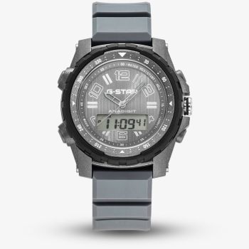 G Star Mens OPS 01 Grey Dual Display Strap Watch GSW.502.01